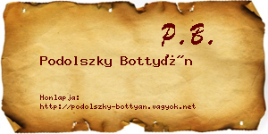 Podolszky Bottyán névjegykártya
